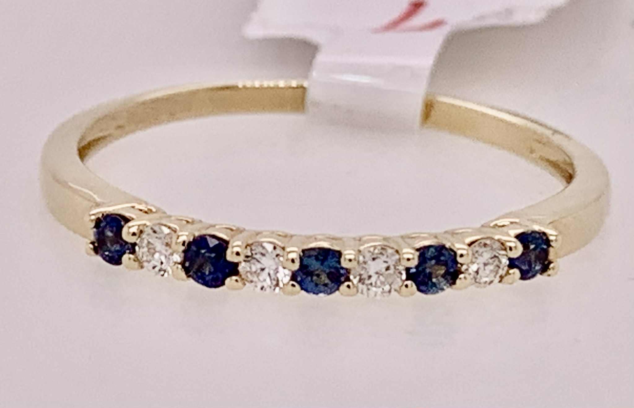 14K Sapphire & Diamond Band