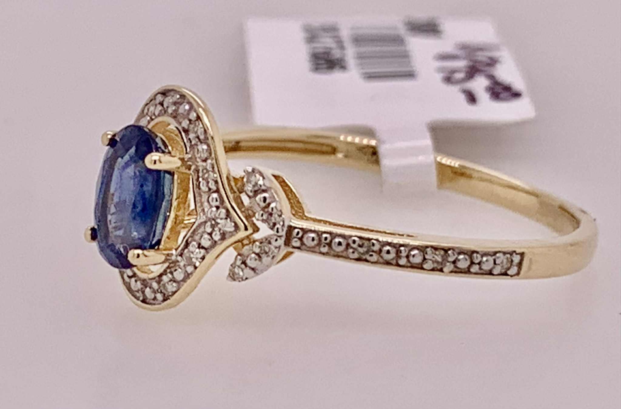 14K Sapphire & Diamond Ring