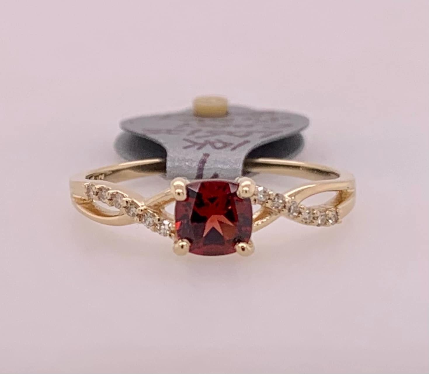 10K Diamond Birthstone Ring- January