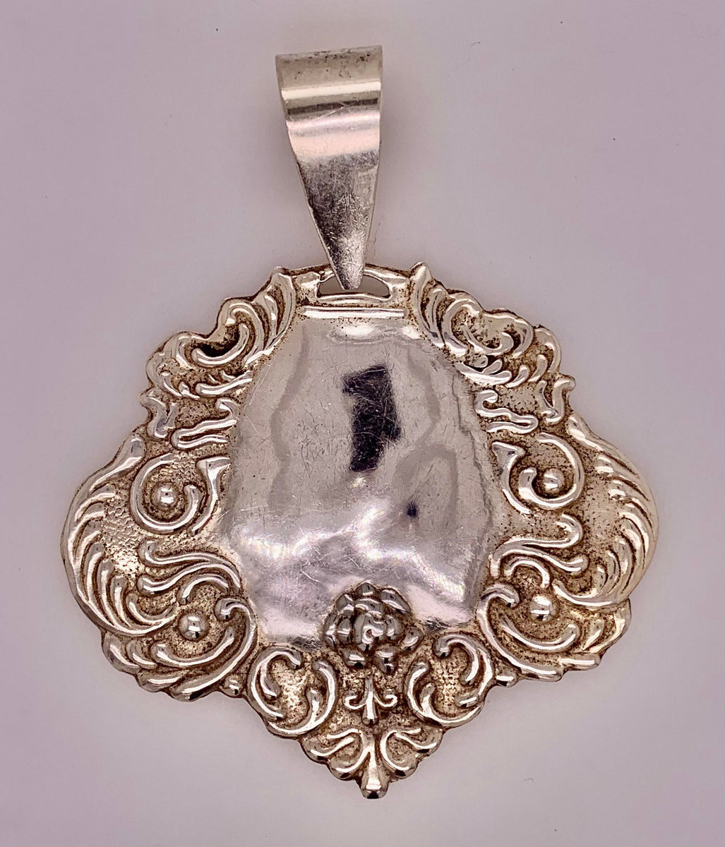 Sterling Silver Luggage Tag Pendant John Cauley Jeweler