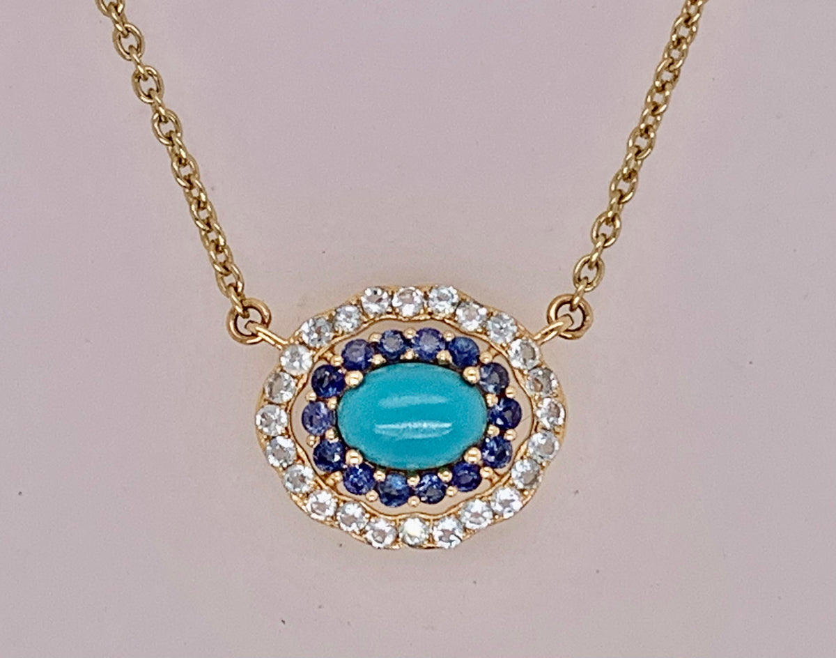 14K Turquoise Pendant John Cauley Jeweler