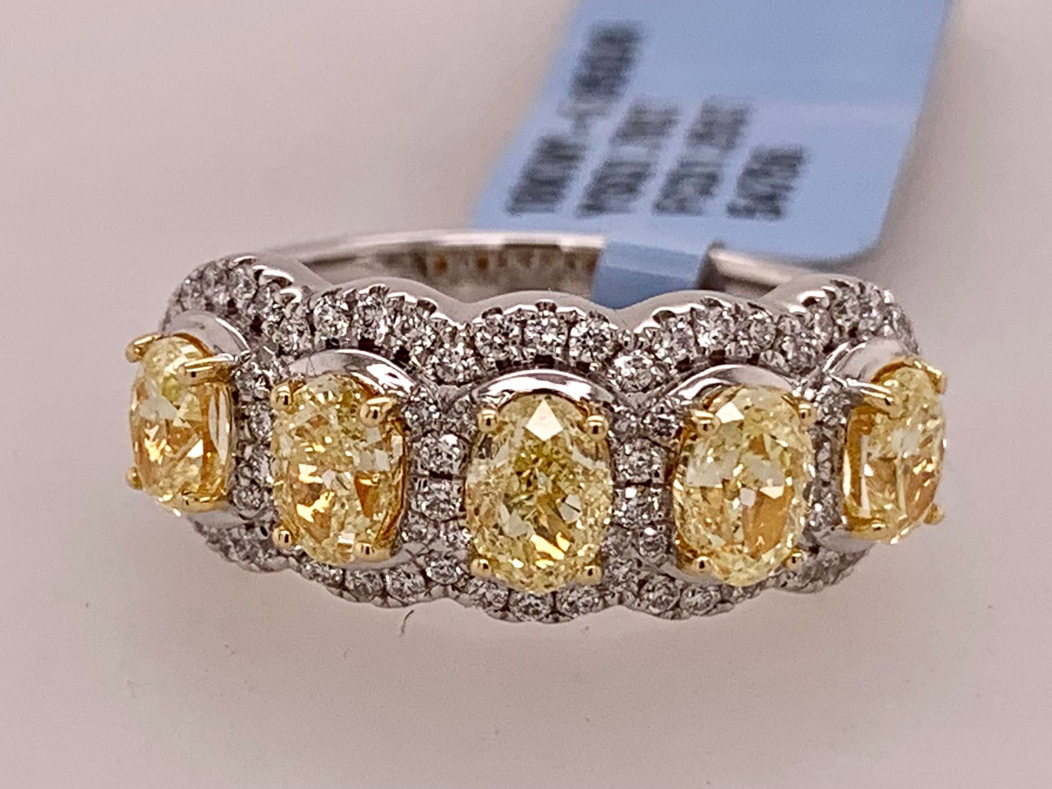 18K Yellow Diamond Band Ring