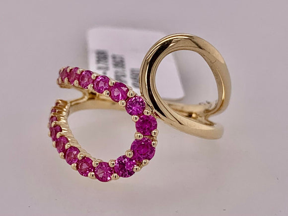 14K Pink Sapphire Fashion Ring
