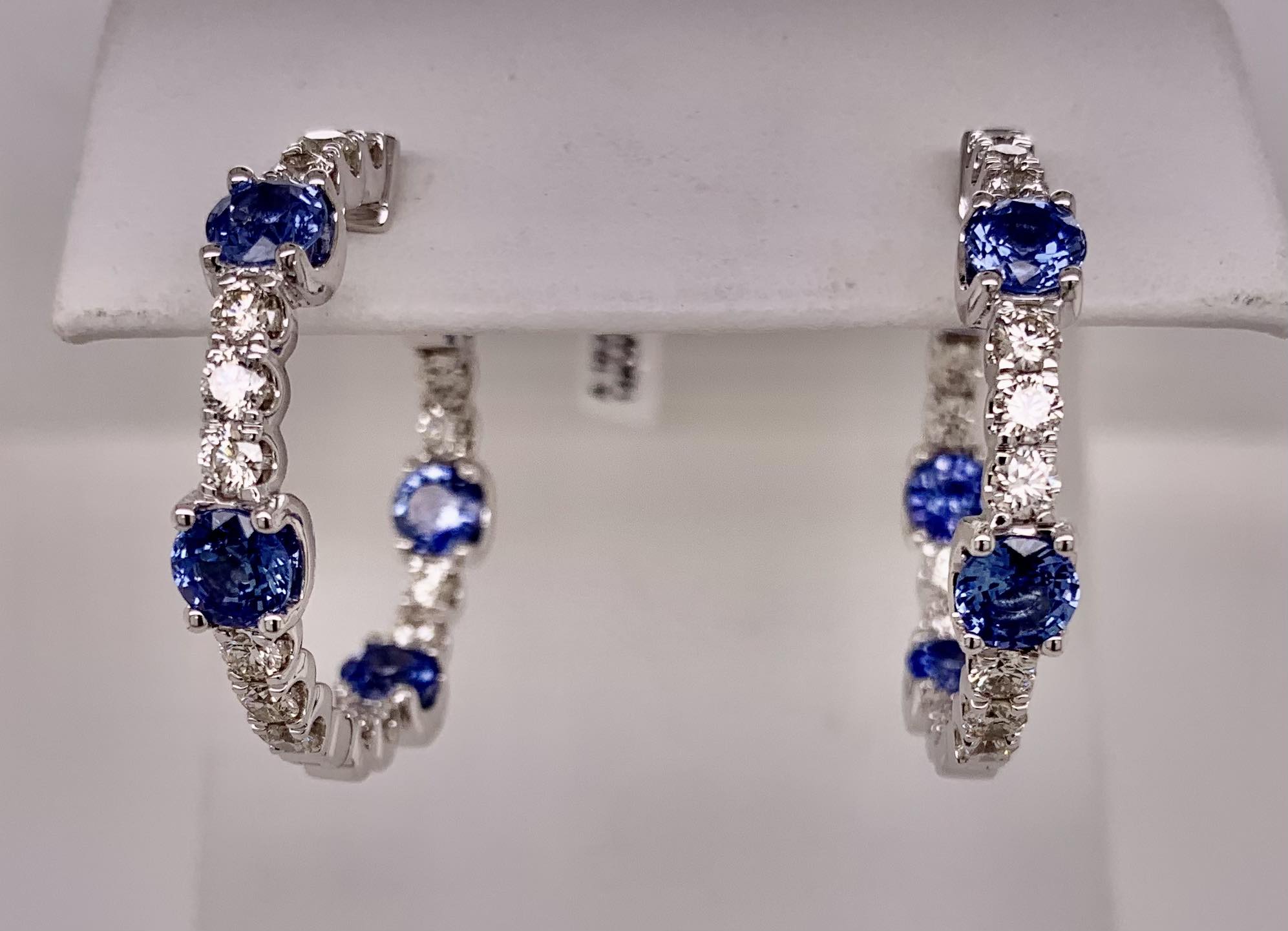 14K Sapphire & Diamond Earrings