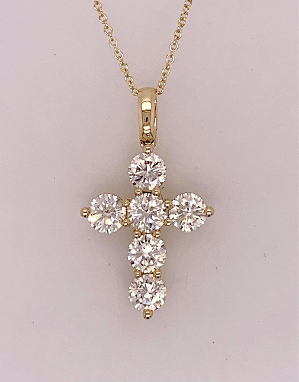 14K Diamond Cross Necklace