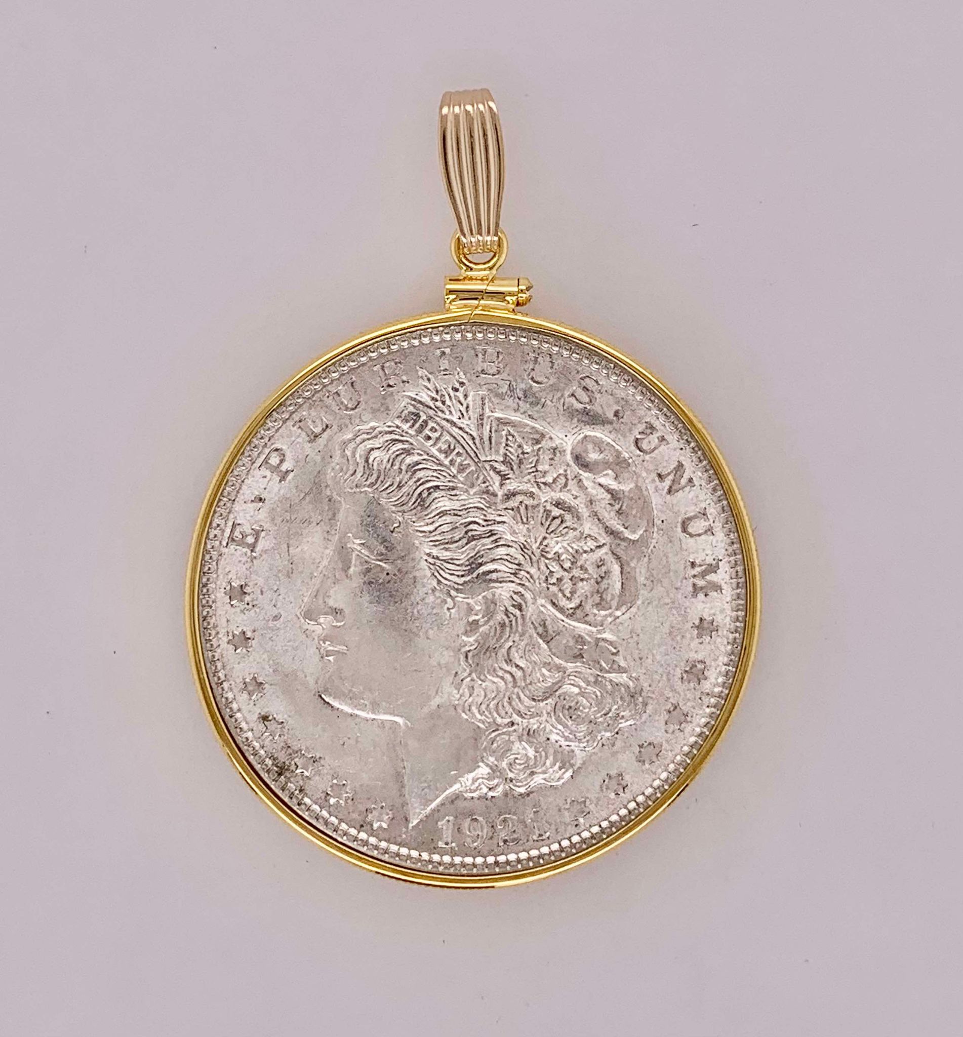 1921 Silver Dollar Pendant – John Cauley Jeweler