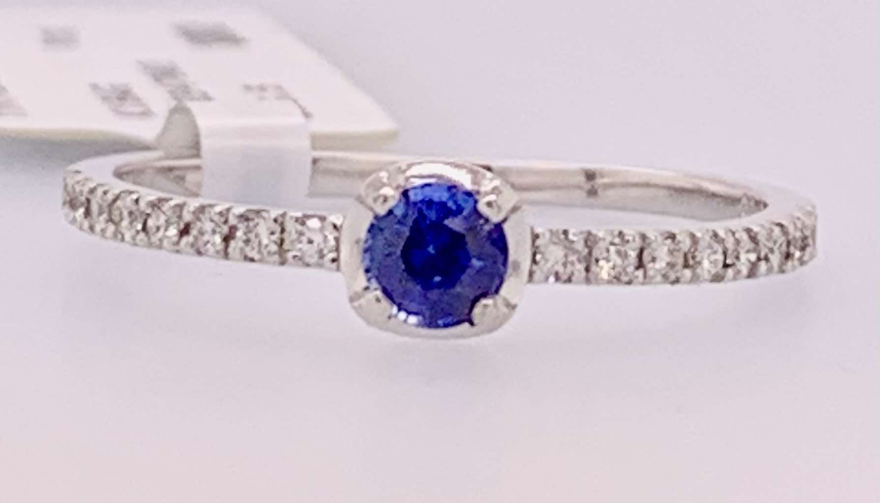 18K Sapphire & Diamond Ring