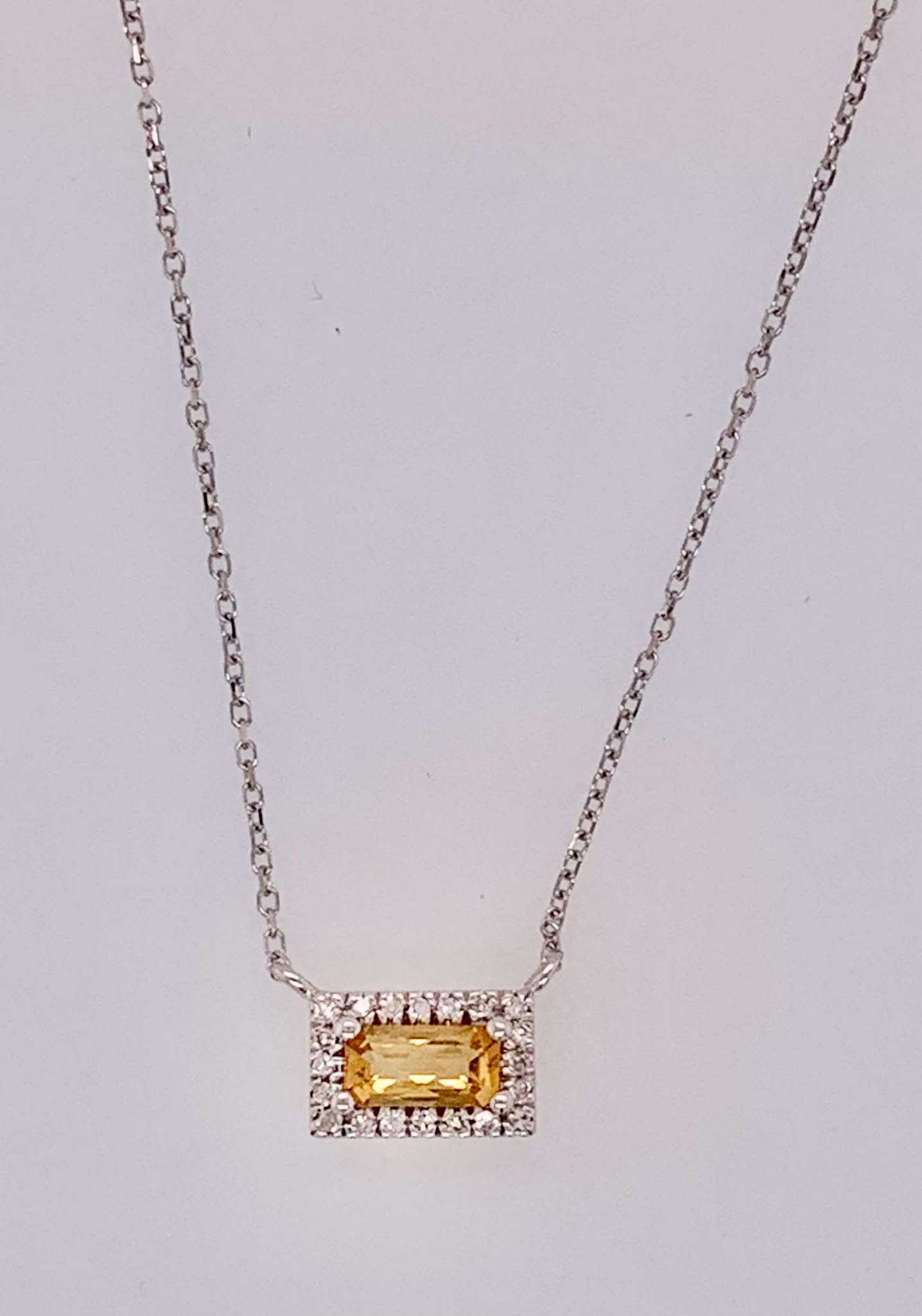 10K Citrine & Diamond Pendant
