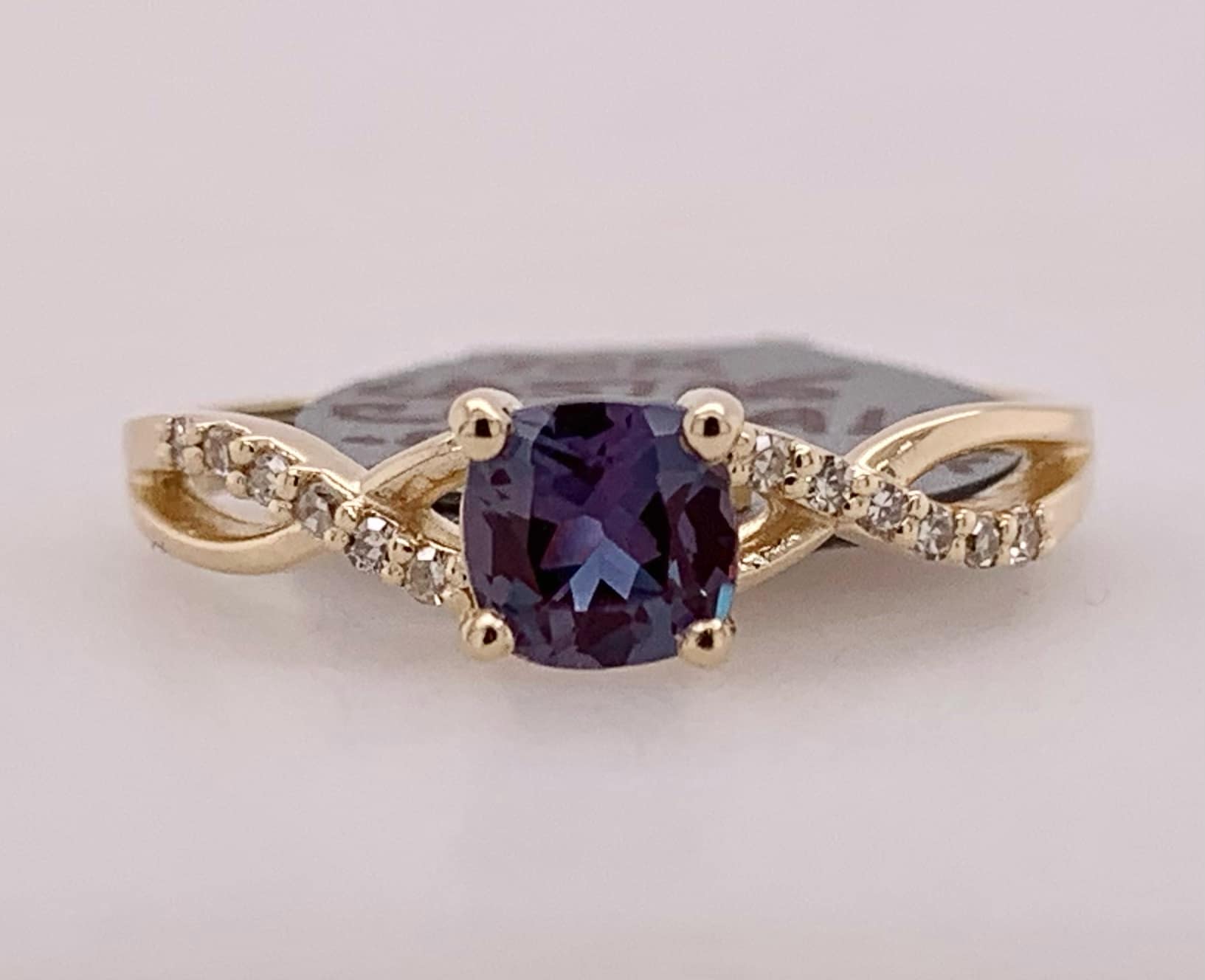 10K Diamond Birthstone Ring- June