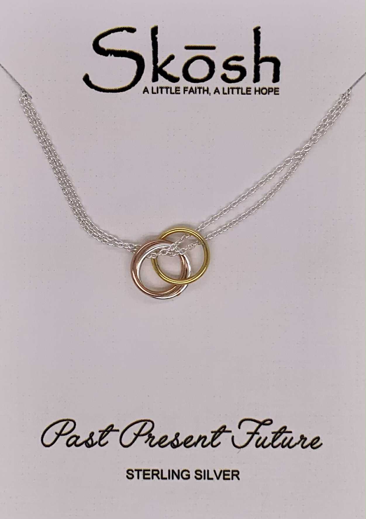 Skosh Tri-tone Circles Necklace