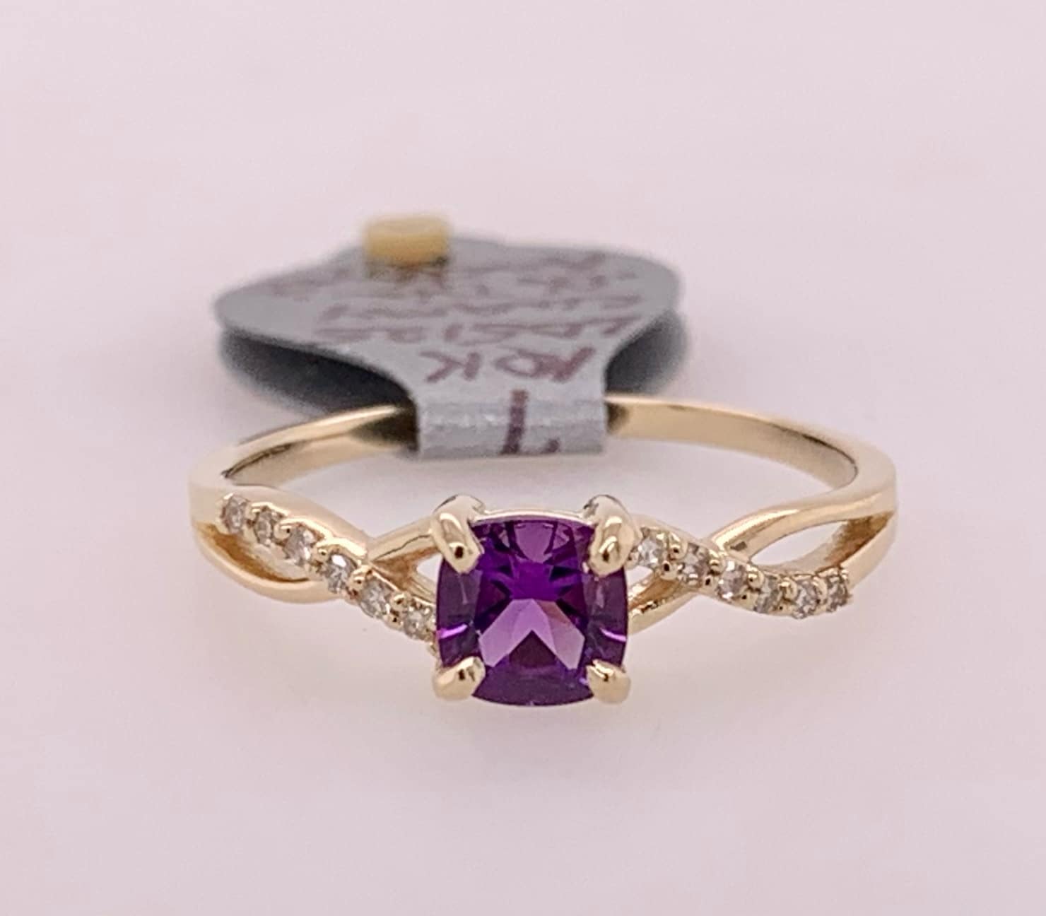 10K Diamond Birthstone Ring- February