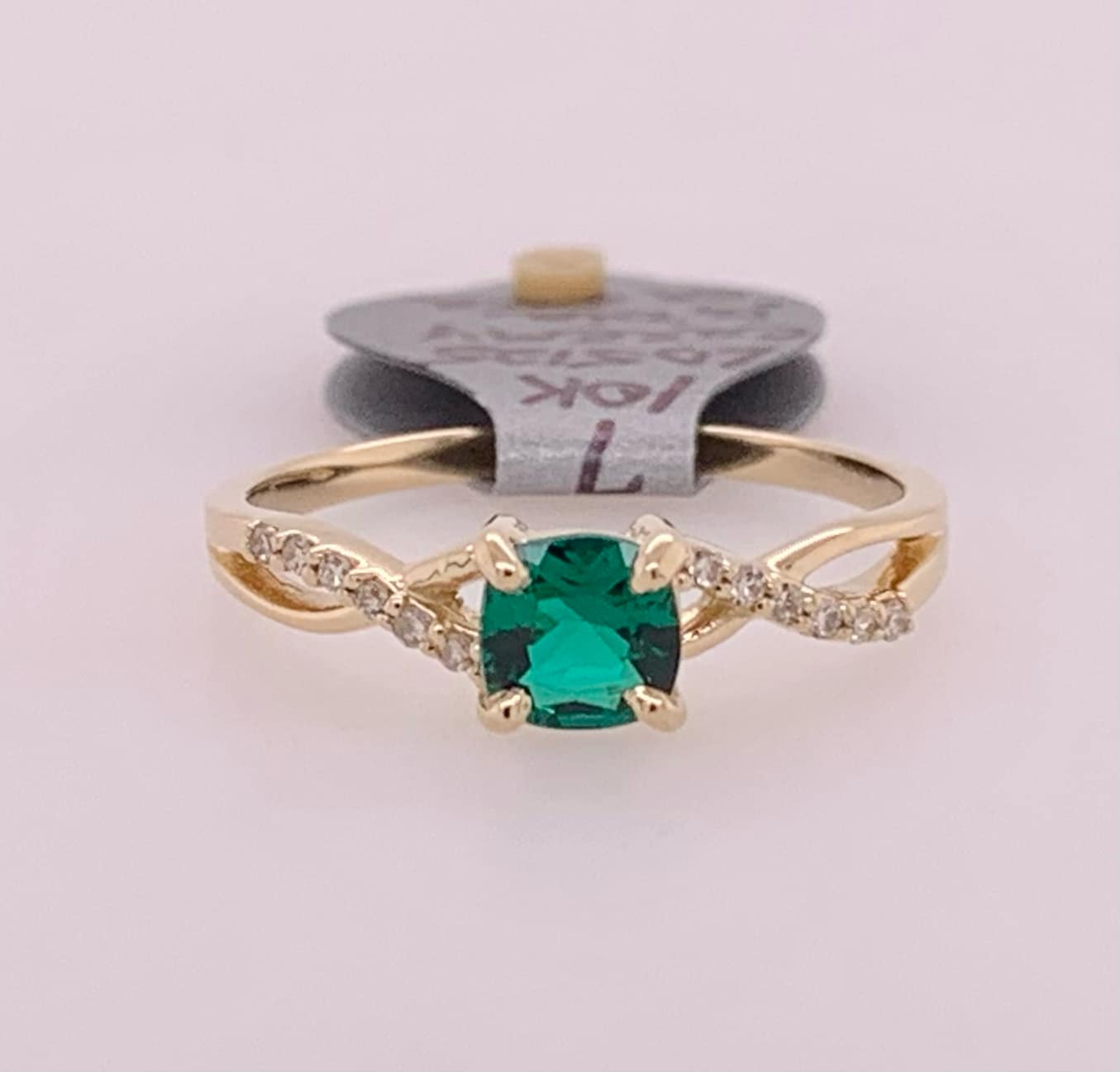 10K Diamond Birthstone Ring- May