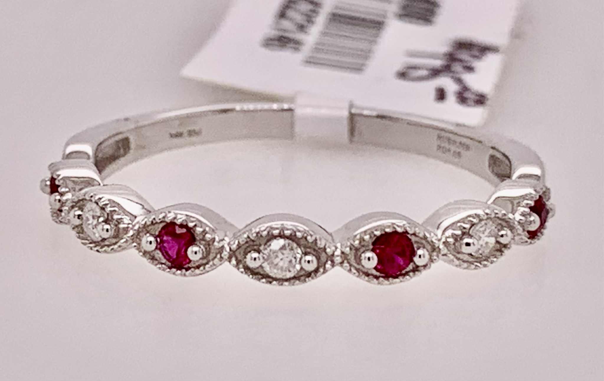 14K Ruby & Diamond Band