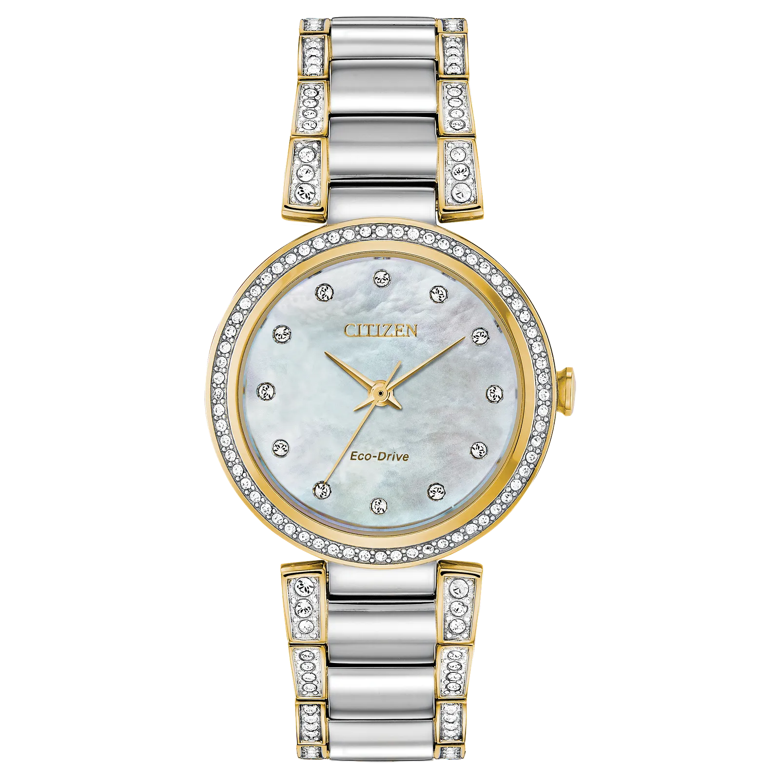 Citizen Crystal White Dial Ladies Watch