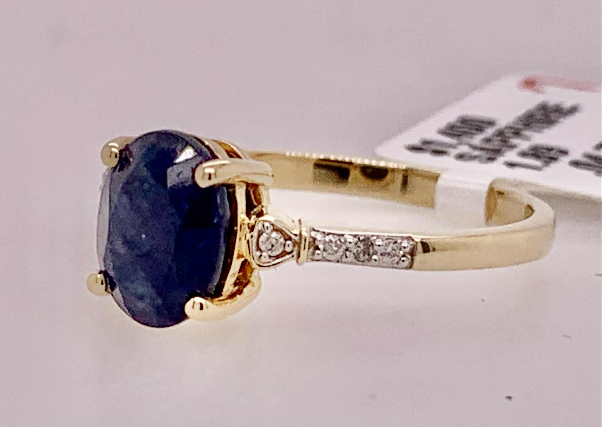 14K Sapphire & Diamond Ring