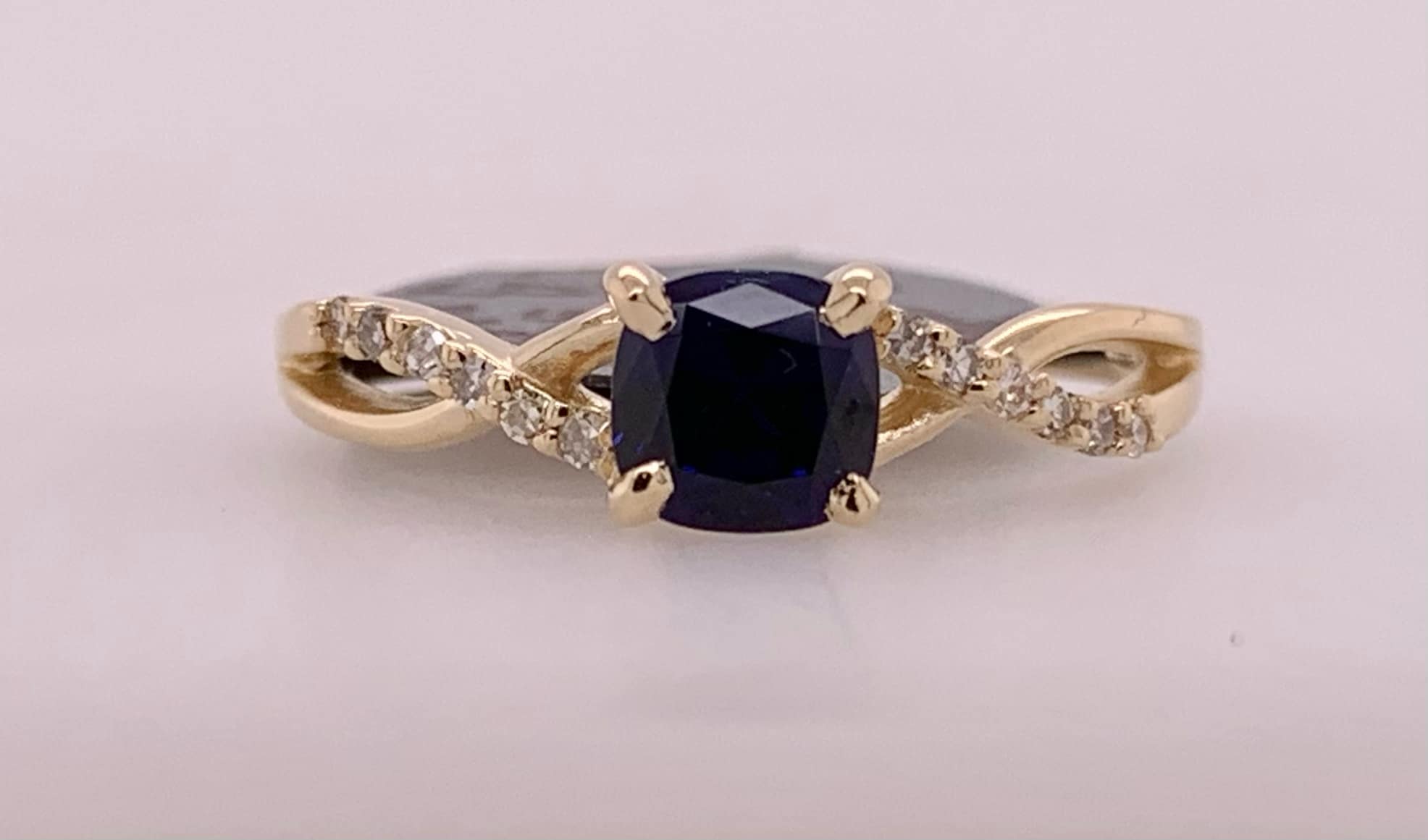10K Diamond Birthstone Ring- September