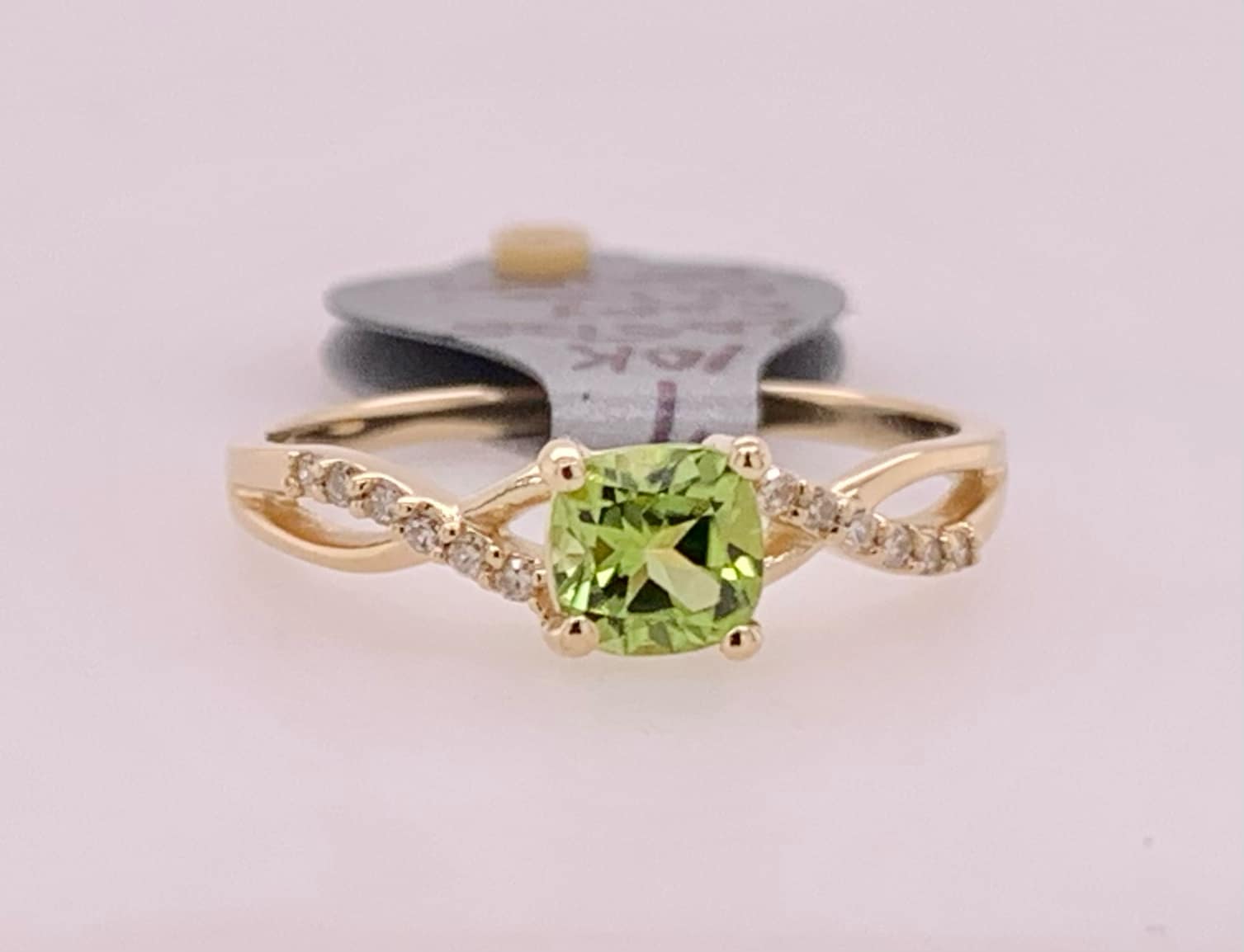 10K Diamond Birthstone Ring- August