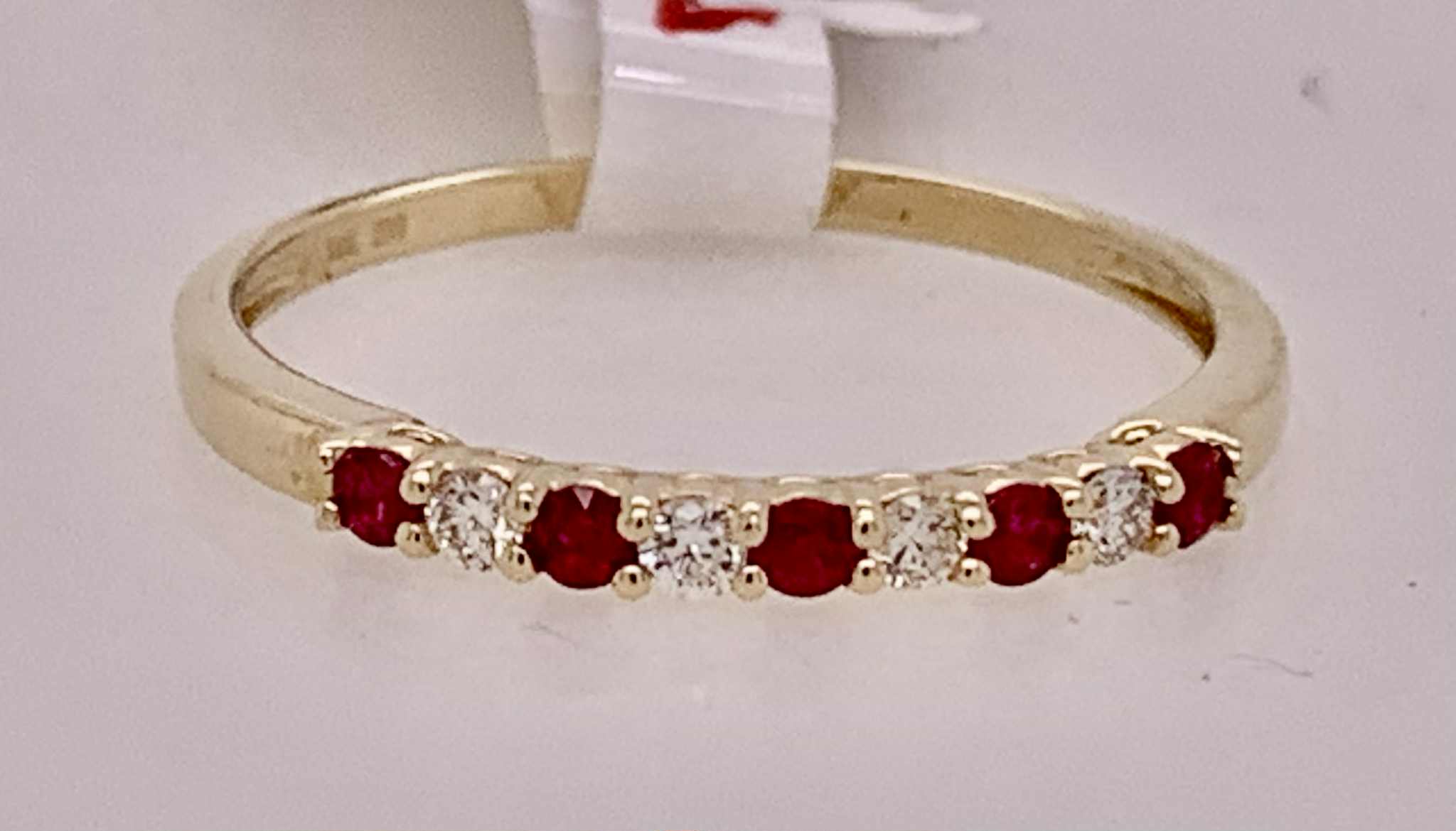 14K Ruby & Diamond Band