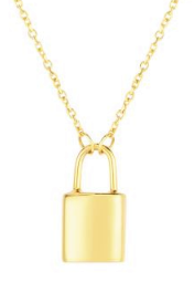 14K Lock Necklace