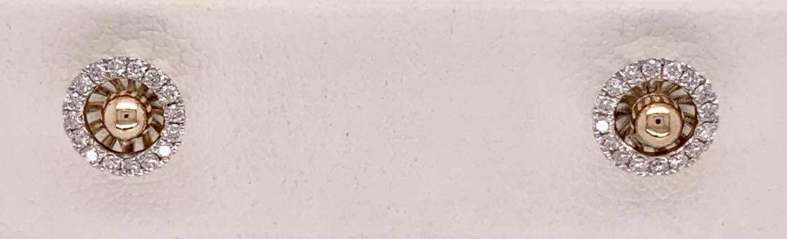 18K White Gold Diamond Earring Jackets