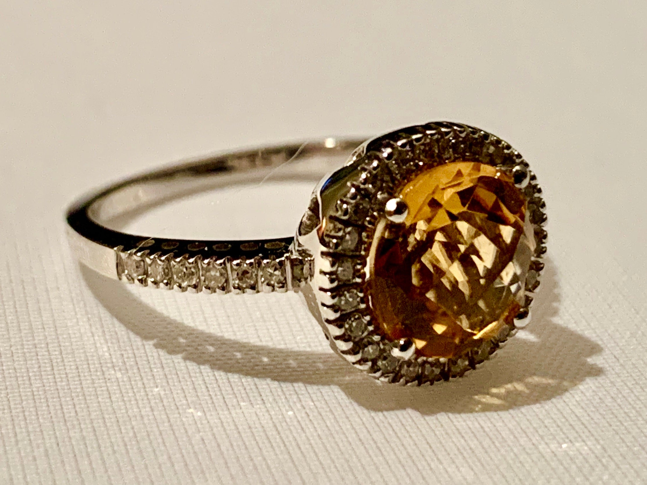 10K Citrine and Diamond Ring