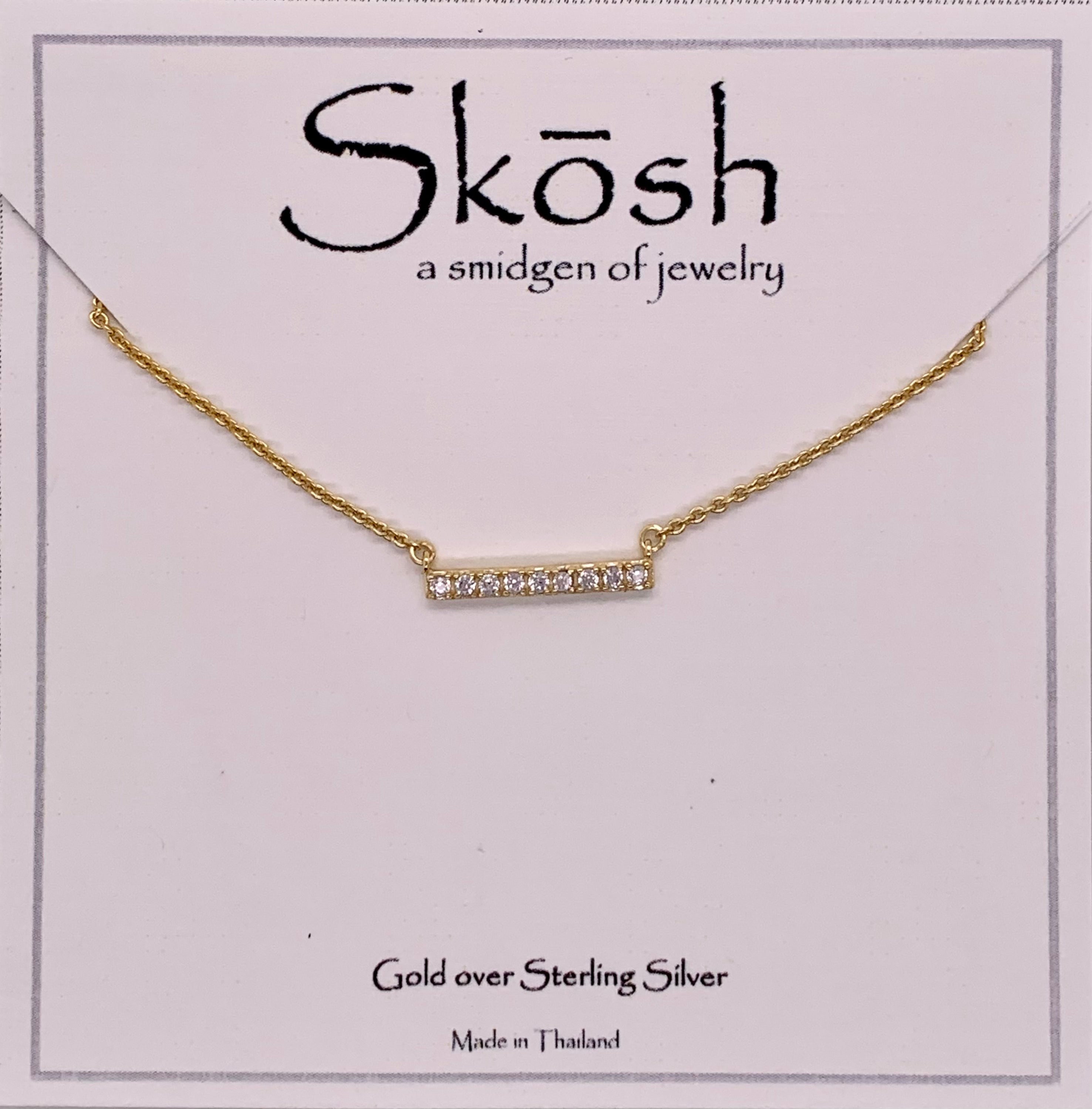 Skosh CZ Bar Necklace