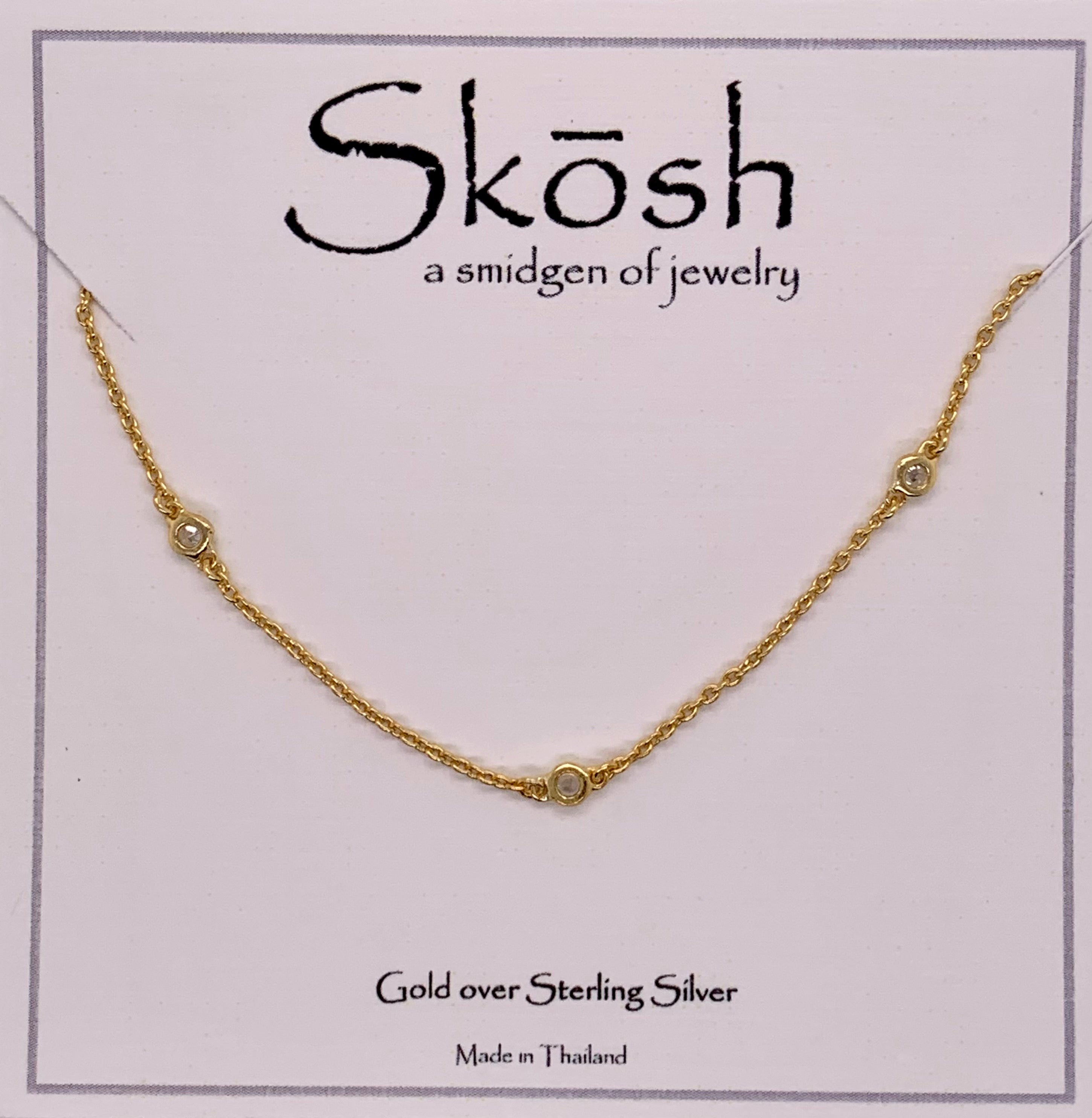 Skosh CZ Bezel Set Necklace