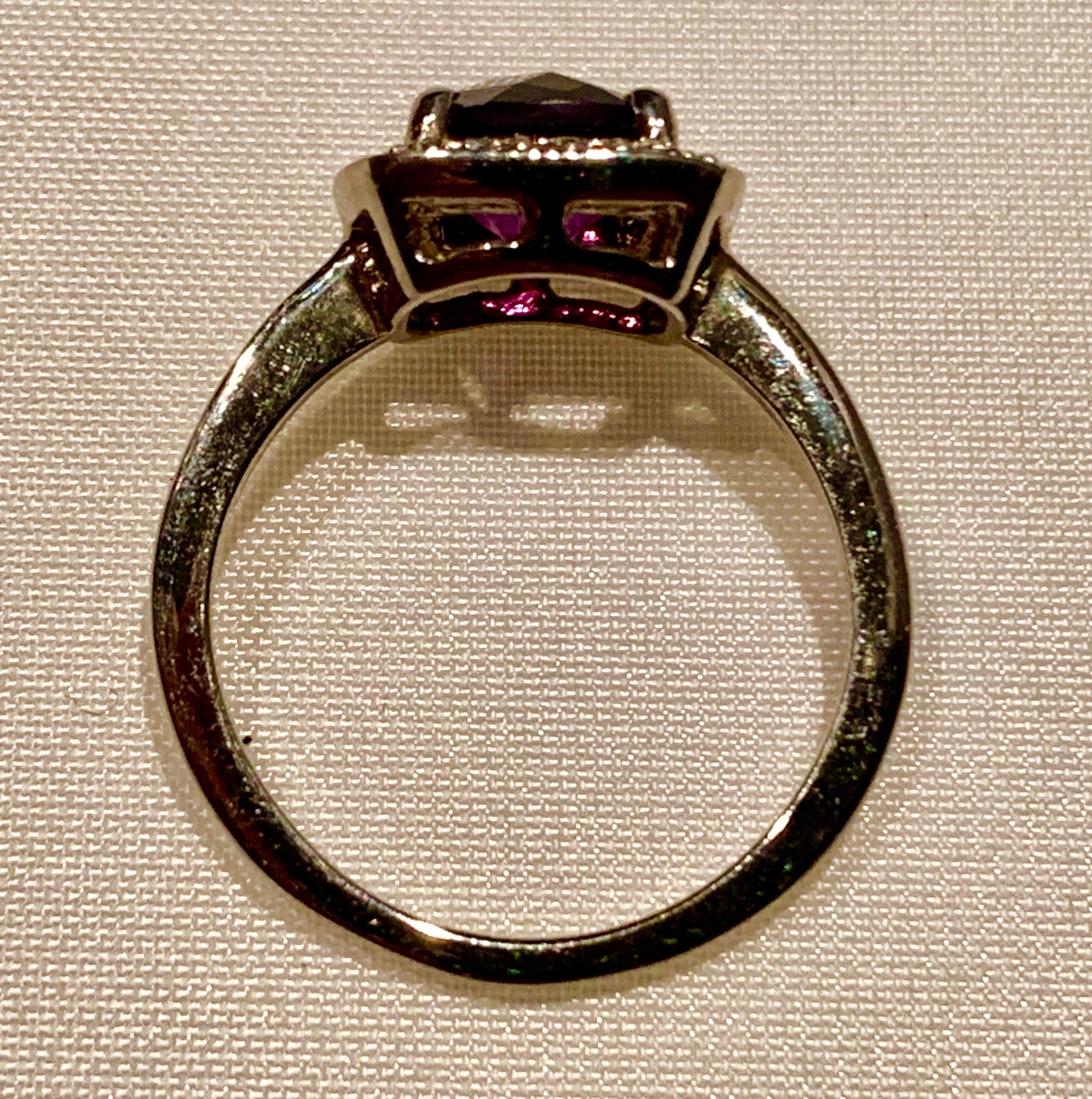 10K Amethyst & Diamond Ring