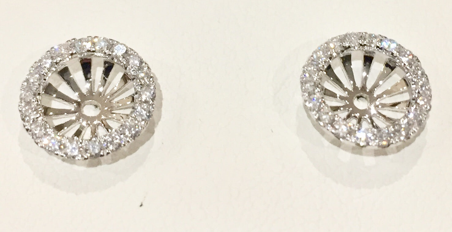 18K Gold Diamond Earring Jackets