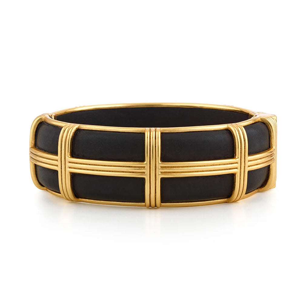 Gaia Ebony Hinged Bangle
