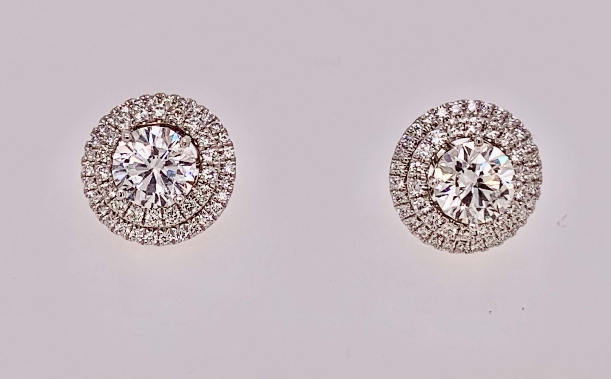 18K Gold Diamond Earrings Jackets