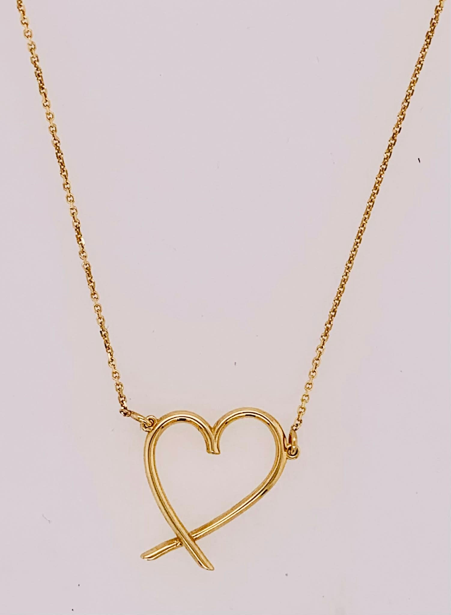 14K Delicate Heart Necklace