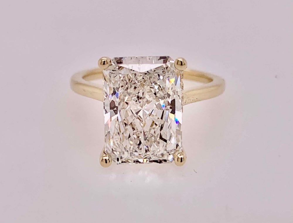 14K Solitaire LAB Diamond Ring