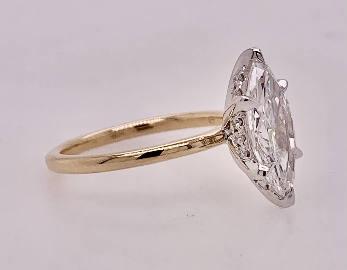 14K LAB Diamond Engagement Ring