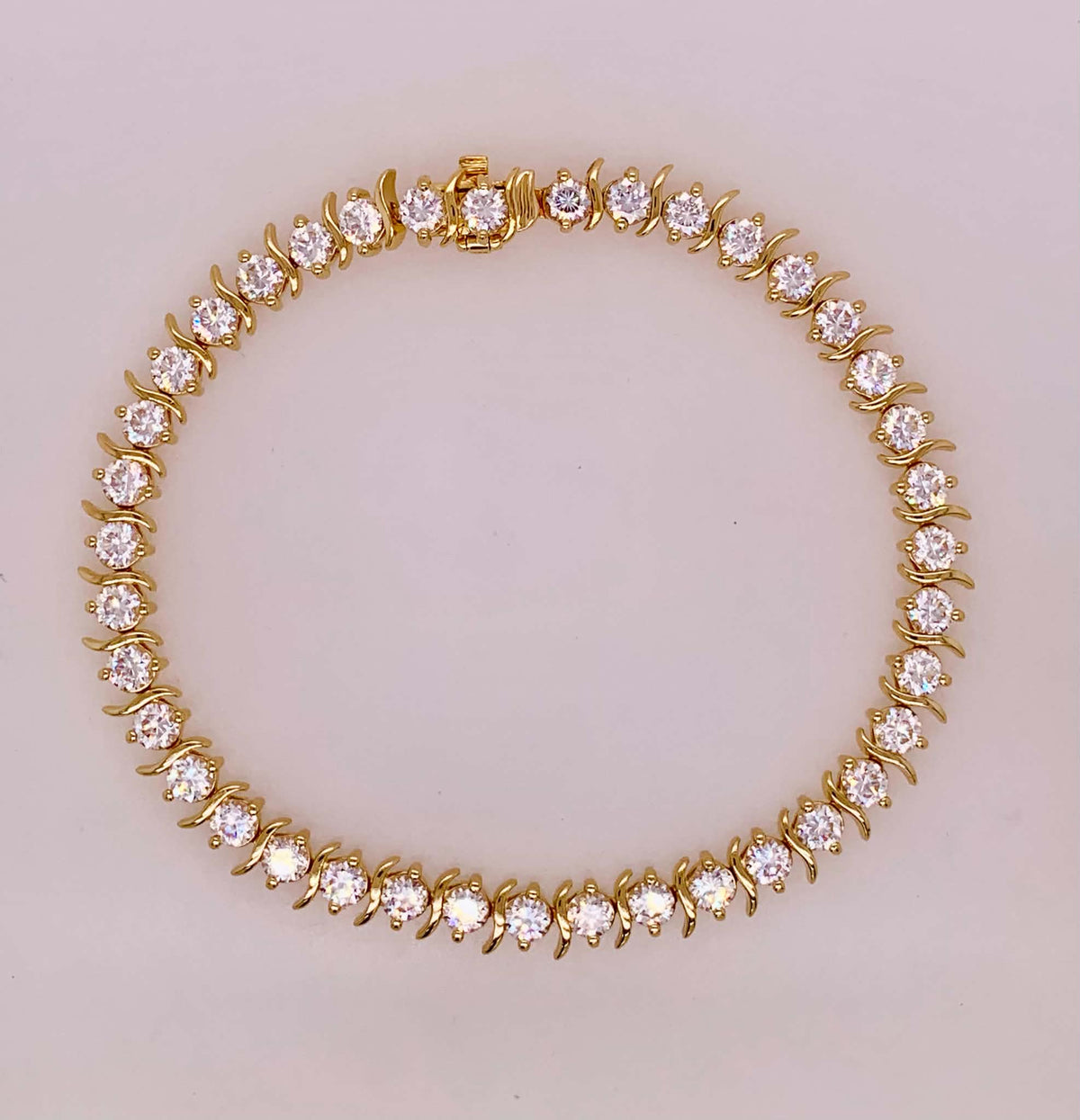 14K Cubic Zirconia Tennis Bracelet