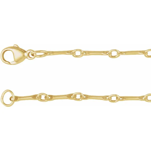 14K Yellow Gold-Filled Bar Link Chain