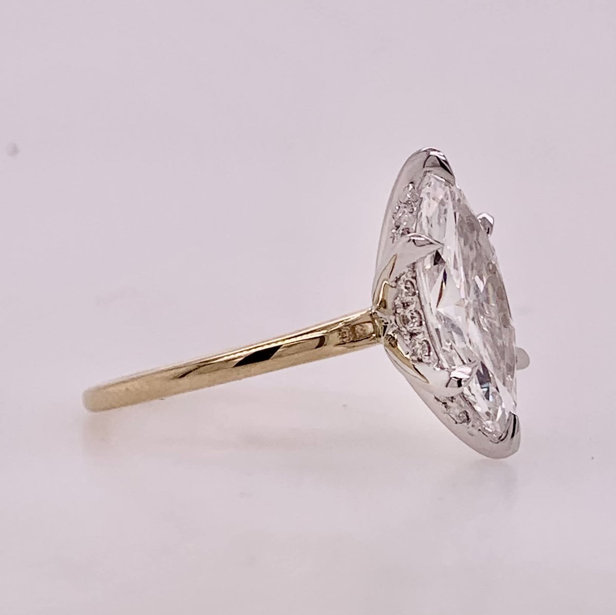 14K LAB Diamond Engagement Ring