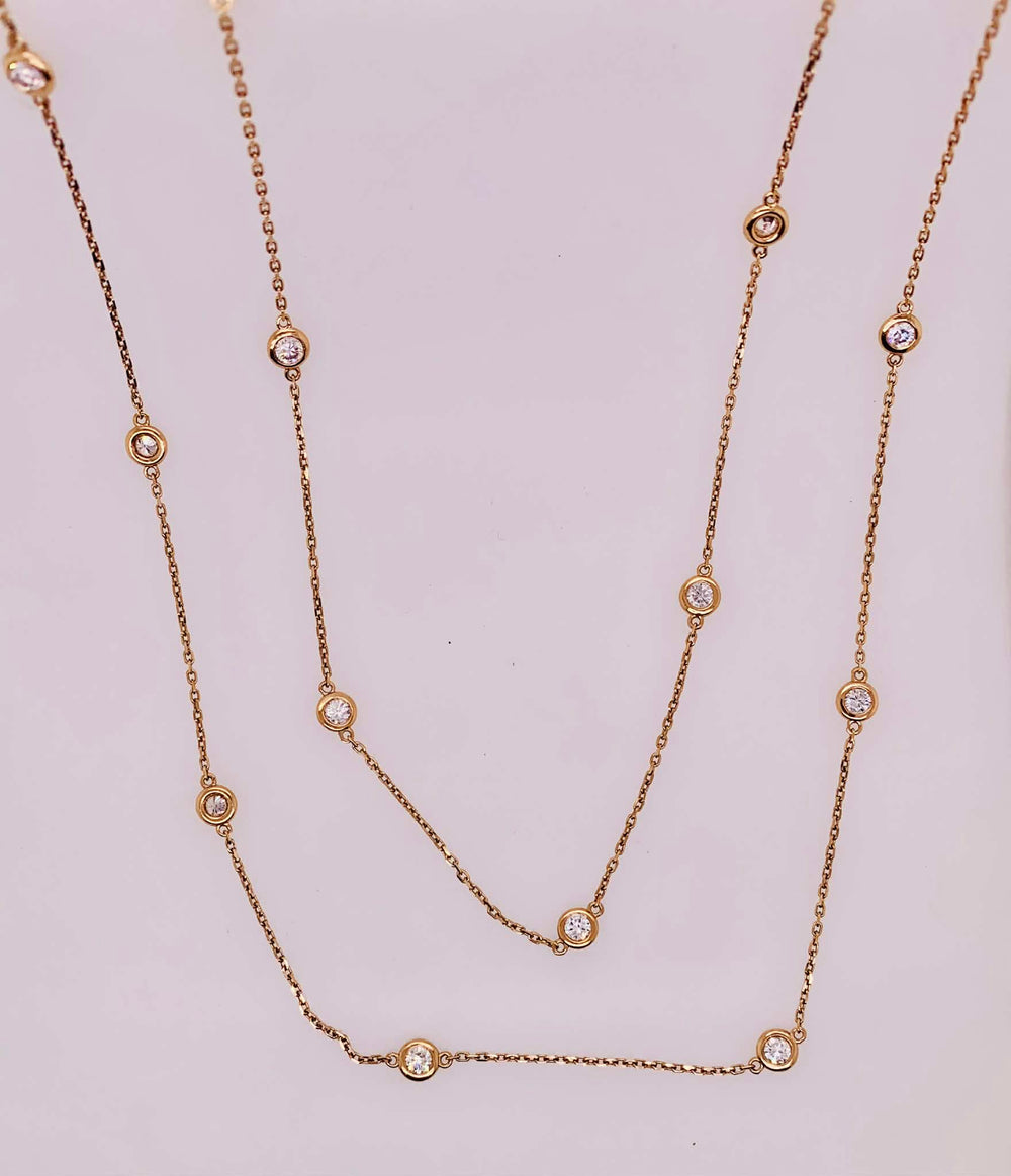 18K Diamonds by the Yard Necklace