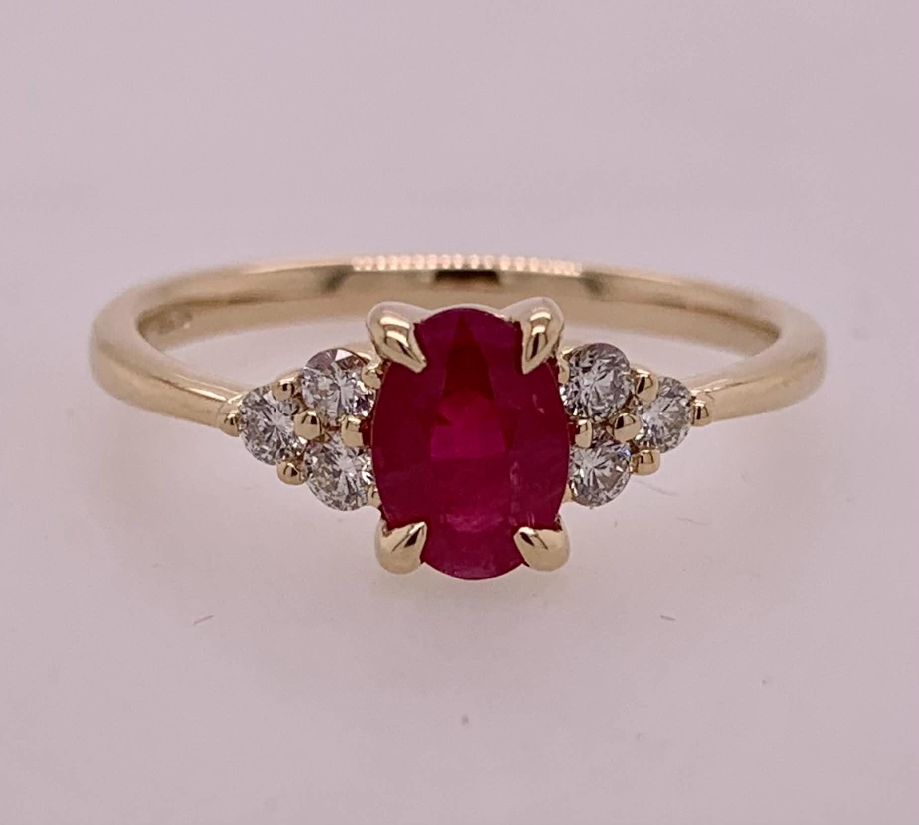 14K Ruby & Diamond Ring