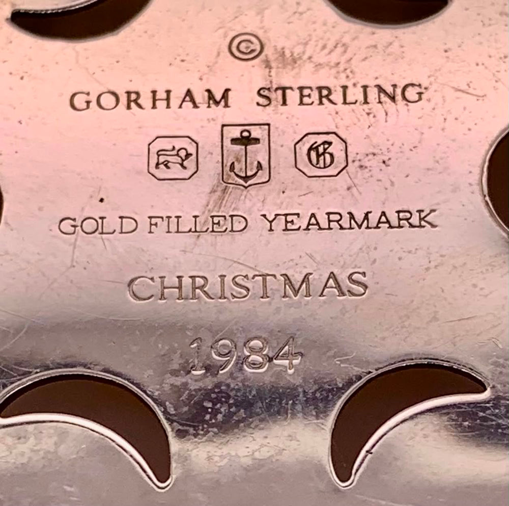 1984 Gorham Sterling Silver Snowflake Christmas Ornament