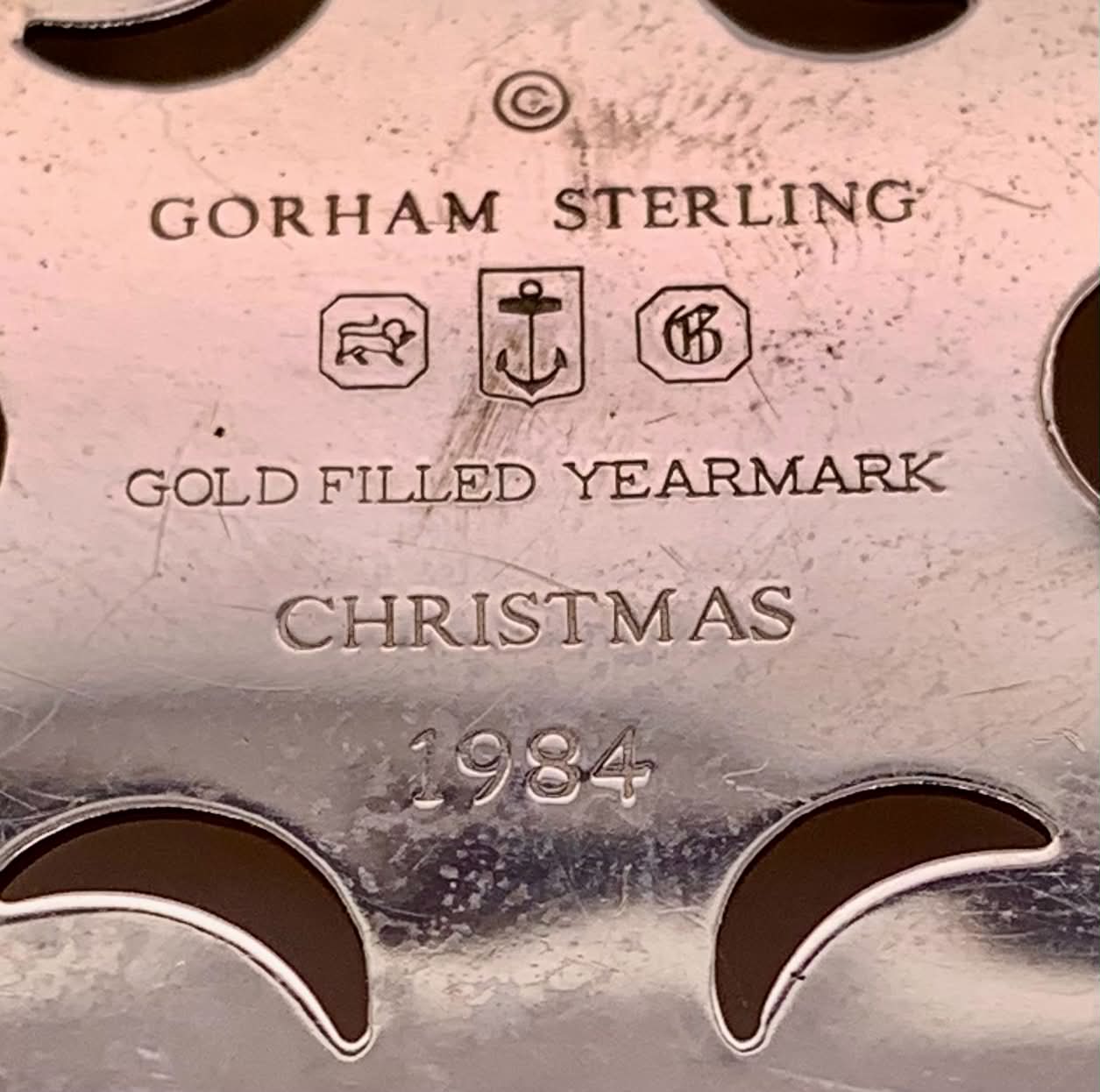 1984 Gorham Sterling Silver Snowflake Christmas Ornament