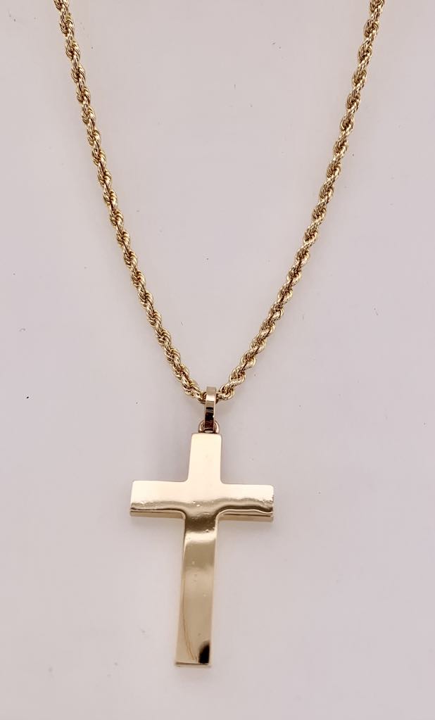 Estate 14K Cross Pendant
