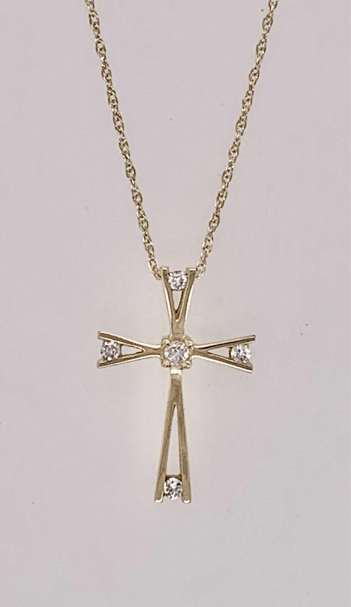 Estate Diamond Cross Pendant