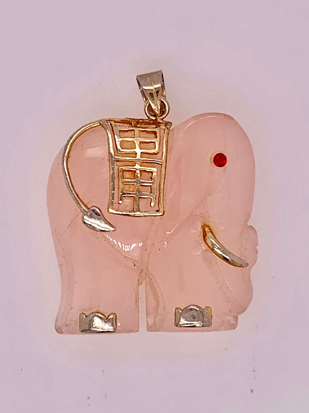 Vintage Rose Quartz Pendant