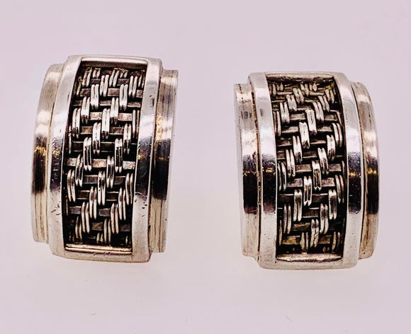 Vintage Lois Hill Sterling Silver French Clip Earrings