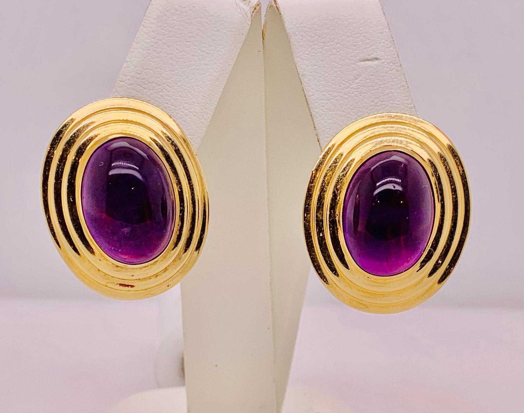 14K Estate Amethyst Earrings