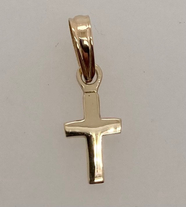 14K Mini Cross Charm