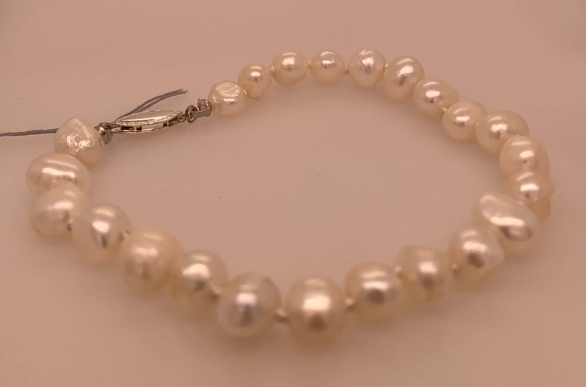 Sterling Baroque Freshwater Cultured Pearl Bracelet
