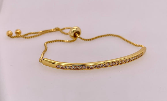 Fashion Gold Tone and Crystal Bracelet