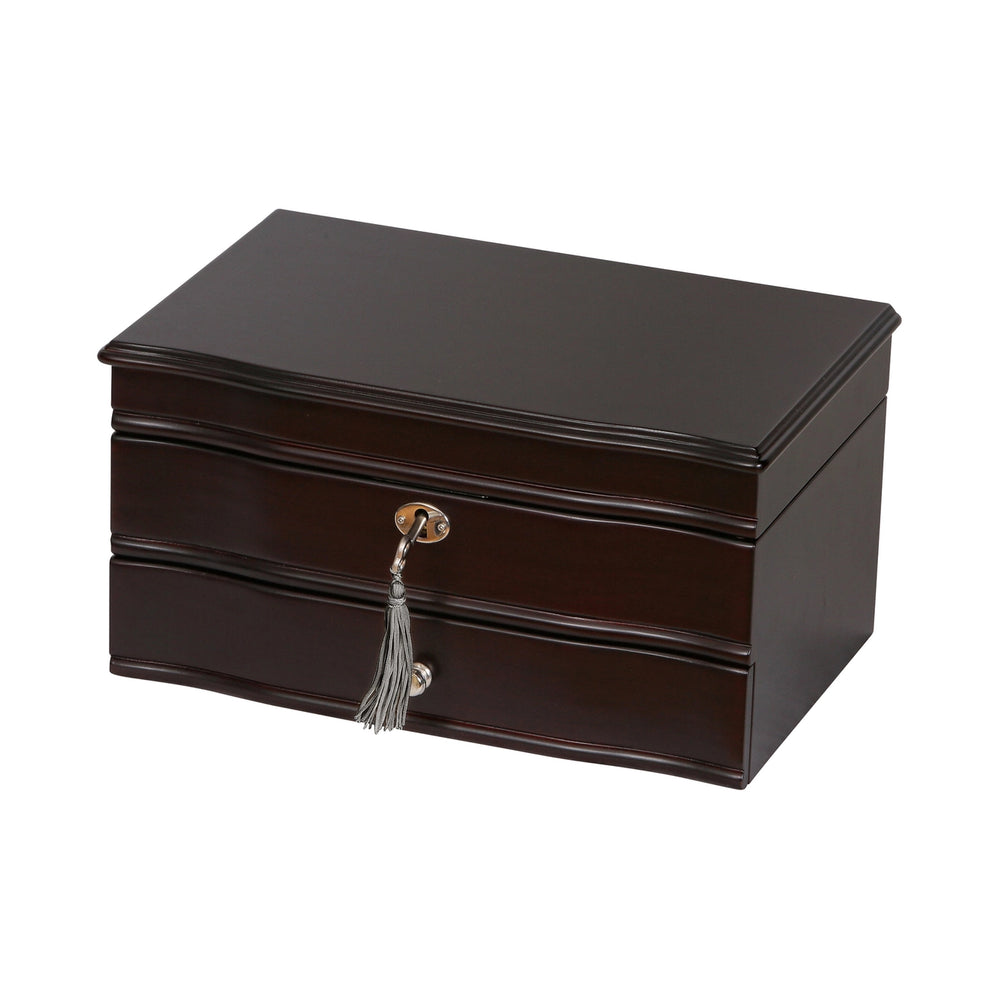 Davina Mahogany Wooden Jewely Box